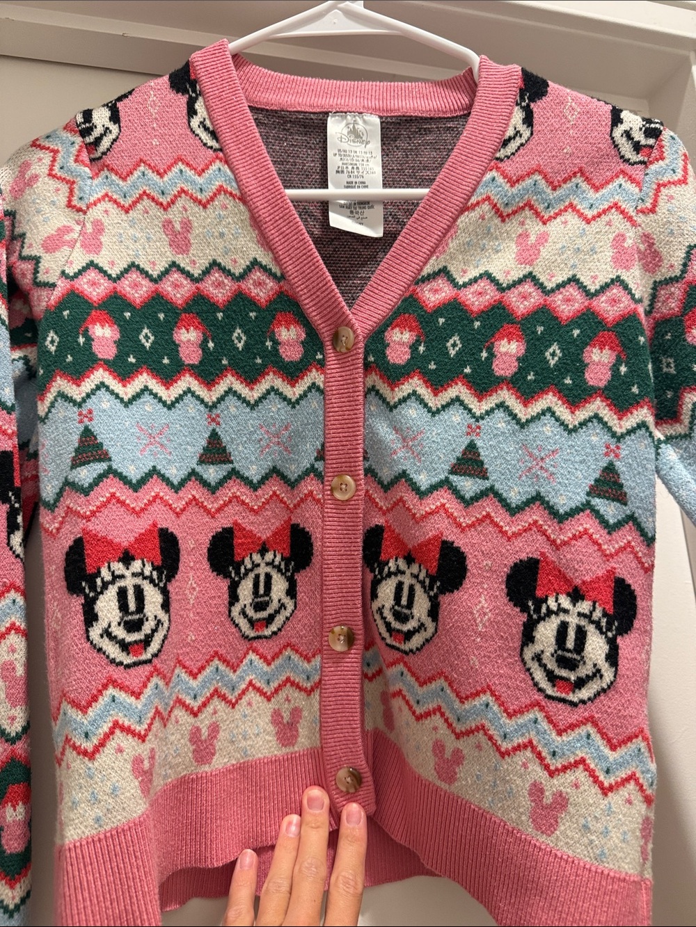Disney Pink Multicolor Minnie Mouse Patterned Cardigan - Picture 2 of 3